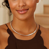 Sterling Silver Rhodium Plated Sculpted Collar Necklace thumbnail 3