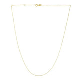Double Extendable Diamond Cut Cable Chain in Yellow Gold (0.87 mm) thumbnail 3