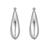Sterling Silver Sculptural Crescent Hoop Earrings thumbnail 2