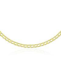 14k Yellow Gold Men's Necklace with Track Design Links
