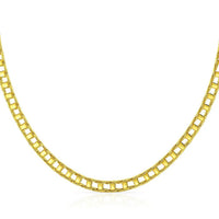 14k Yellow Gold Men's Necklace with Track Design Links
