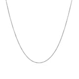 10k White Gold Cable Link Chain (0.50 mm) thumbnail 2