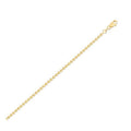 14K yellow gold moon cut bead chain with faceted 2.50 mm gold beads