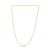 Moon Cut Bead Chain in 14k Yellow Gold (2.50 mm) thumbnail 3
