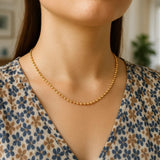 Moon Cut Bead Chain in 14k Yellow Gold (2.50 mm) thumbnail 4