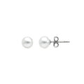 14K white gold ring with pear white pearl stone