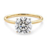 1 1/2 Carat Round Lab Grown IGI G/VS1 Diamond Solitaire Ring in 14K Yellow Gold thumbnail 3
