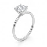 1 1/2 Carat Cushion Lab Grown IGI G/VS1 Diamond Solitaire Ring in 10K White Gold thumbnail 2