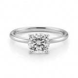 1 1/2 Carat Cushion Lab Grown IGI G/VS1 Diamond Solitaire Ring in 10K White Gold thumbnail 3