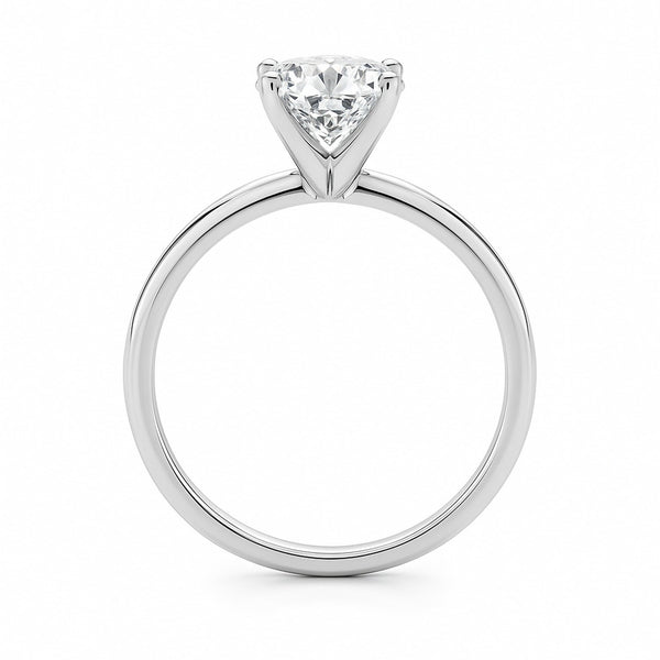 1 1/2 Carat Cushion Lab Grown IGI G/VS1 Diamond Solitaire Ring in 10K White Gold