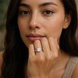 1 1/2 Carat Cushion Lab Grown IGI G/VS1 Diamond Solitaire Ring in 10K White Gold thumbnail 5
