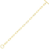 14K yellow gold paperclip chain bracelet with toggle clasp thumbnail 1