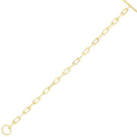 14K Yellow Gold Paperclip Toggle Bracelet