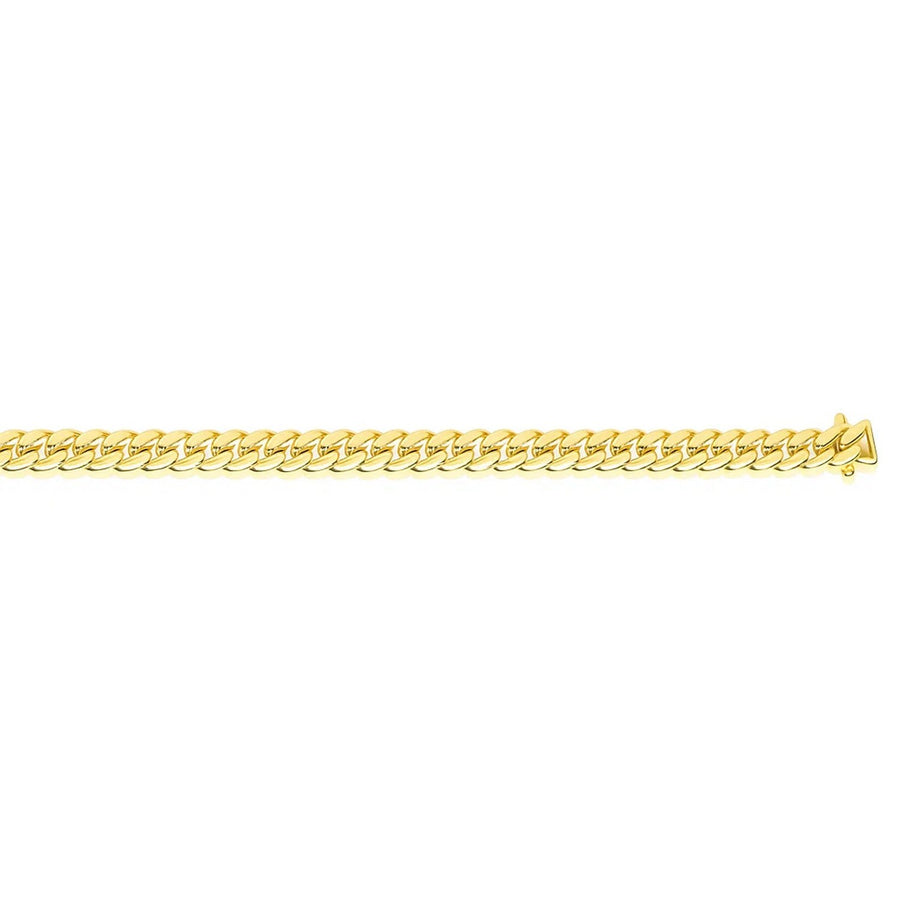 6.0mm 14k Yellow Gold Classic Miami Cuban Solid Bracelet