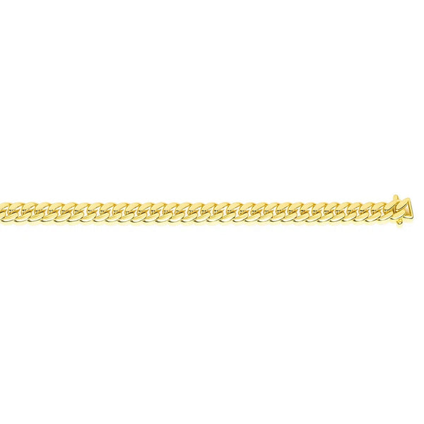 6.0mm 14k Yellow Gold Classic Miami Cuban Solid Bracelet