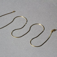 1.0mm 14K Yellow Gold Octagonal Shiny Snake Chain