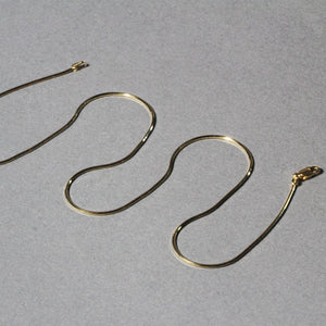 1.0mm 14K Yellow Gold Octagonal Shiny Snake Chain
