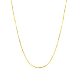 1.0mm 14K Yellow Gold Octagonal Shiny Snake Chain thumbnail 4