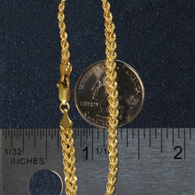 Load image into Gallery viewer, Double Rope Chain Bracelet in 10k Yellow Gold (2.10 mm)