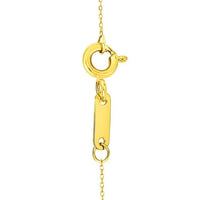 14k Yellow Gold High Polish Linked Double Circle Cutout Necklace
