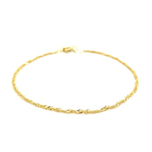 Load image into Gallery viewer, 10k Yellow Gold Singapore Bracelet (1.50 mm)