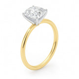 2 Carat Cushion Lab Grown IGI G/VS1 Diamond Solitaire Ring in 10K Yellow Gold thumbnail 2