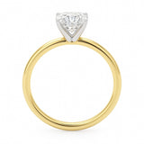 2 Carat Cushion Lab Grown IGI G/VS1 Diamond Solitaire Ring in 10K Yellow Gold thumbnail 4