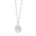925 rhodium plated sterling silver tree of life pendant necklace