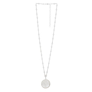 Sterling Silver Rhodium Plated Tree of Life Pendant Necklace