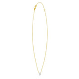 14K Yellow Gold Mini Diamond D Initial Pendant Necklace thumbnail 2