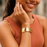 Designer Classic Cuff Bangle in 14K Yellow Gold (20.40 mm) thumbnail 4