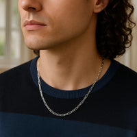 14K White Gold Delicate Paperclip Chain (2.10 mm)