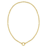 14K Yellow Gold Push Lock Charm Necklace (4.20 mm) thumbnail 1