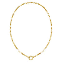 14K Yellow Gold Push Lock Charm Necklace (4.20 mm)