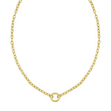 14K Yellow Gold Push Lock Charm Necklace (4.20 mm) thumbnail 2