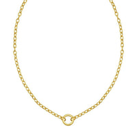 14K Yellow Gold Push Lock Charm Necklace (4.20 mm)