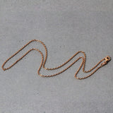 14k Rose Gold Round Cable Link Chain (1.50 mm) thumbnail 5