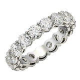 Round Cut Lab Grown Diamond Eternity Ring in 14k White Gold (3 cttw FG/VS2) thumbnail 1