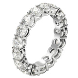 Round Cut Lab Grown Diamond Eternity Ring in 14k White Gold (3 cttw FG/VS2) thumbnail 4