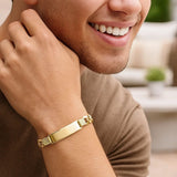 14k Yellow Gold Curb ID Bracelet (11.00 mm) thumbnail 3