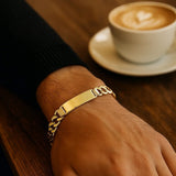 14k Yellow Gold Curb ID Bracelet (11.00 mm) thumbnail 5