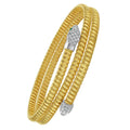 14K yellow gold tubogas snake style bangle, 3.90 mm width