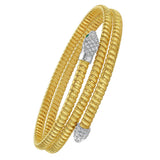 14K Yellow Gold Snake Style Tubogas Bangle (3.90 mm) thumbnail 1