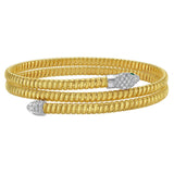 14K Yellow Gold Snake Style Tubogas Bangle (3.90 mm) thumbnail 2