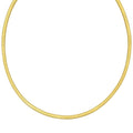 Gold over sterling silver Cubogas tubular link chain necklace