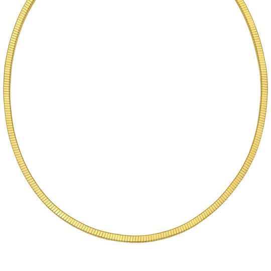 Gold over sterling silver Cubogas tubular link chain necklace