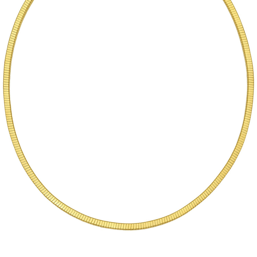 Gold Over Sterling Silver Cubogas Chain Necklace