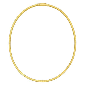 Gold Over Sterling Silver Cubogas Chain Necklace