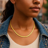 Gold Over Sterling Silver Cubogas Chain Necklace thumbnail 3