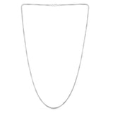 Sterling Silver Rhodium Plated Rockstar Cut Round Box Chain (1.90 mm) thumbnail 2